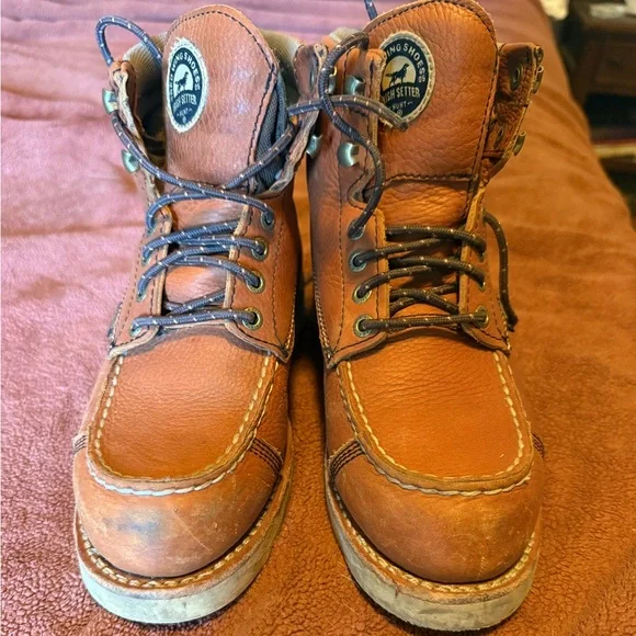 Women’s Irish Setter by Red Wing Wingshooter boots wedge sole moc toe - Picture 3 of 11